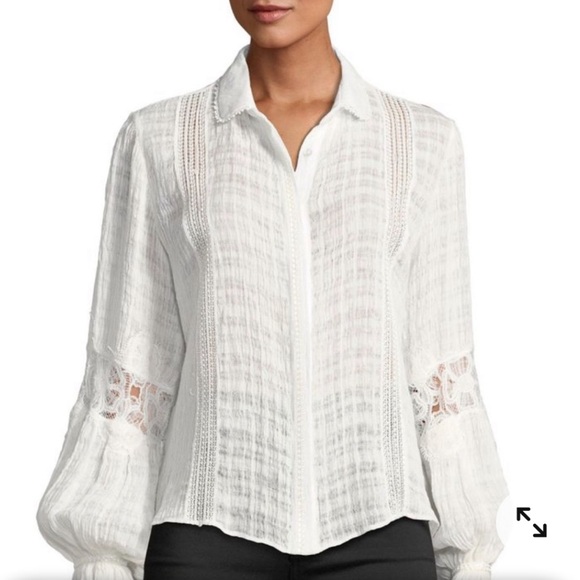 Alexis Tops - Alexis Linen Embroidered Blouse XS